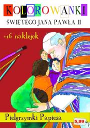Okładka książki Kolorowanki Św. Jana Pawła II -Pielgrzymki Papieża