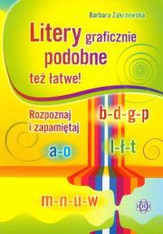 Okładka książki Litery graficznie podobne też łatwe