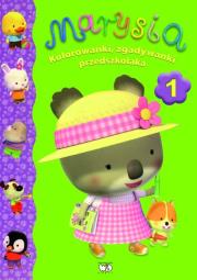Marysia. Kolorowanki zgadywanki przedszkolaka. 1. Autor: Nadia Berkane. Dadada.pl Okładka książki Marysia. Kolorowanki zgadywanki przedszkolaka. 1