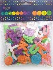 Naklejki z pianki  litery brokat 120 szt. Autor: KSPI-068. Dadada.pl Okładka książki Naklejki z pianki  litery brokat 120 szt