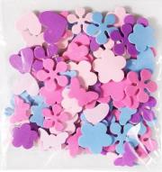 Okładka książki Naklejki z pianki serca kwiaty motyle 100szt