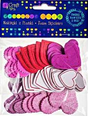 Naklejki z pianki serca print i brokat 50szt. Autor: KSPI-069. Dadada.pl Okładka książki Naklejki z pianki serca print i brokat 50szt