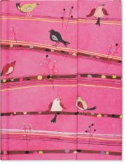 Opakowanie Notatnik Zamykany Różowe Ptaki