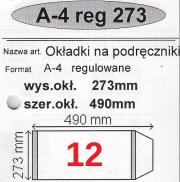 Okładka książki Okładka na podr A4 regulowana nr 12 (25szt) NARNIA