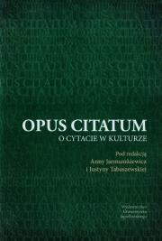 Okładka książki Opus citatum o cytacie w kulturze