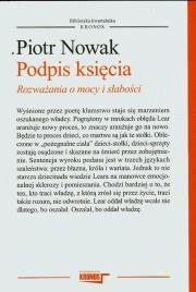 Podpis księcia. Autor: Nowak Piotr. Dadada.pl Okładka książki Podpis księcia