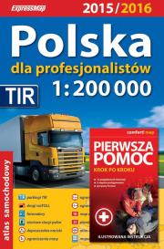 Opakowanie Polska dla profesjonalistów atlas samochodowy 1:200 000 + Pierwsza pomoc - krok po kroku - ilustrowa