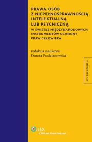 Okładka książki Prawa osób z niepełnosprawnością intelektualną lub psychiczną w świetle międzynarodowych instrumentó
