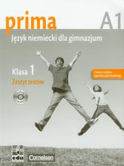 Prima 1 Język niemiecki A1 Zeszyt testów z płytą CD. Wydawca: BC Edukacja. Dadada.pl Opakowanie Prima 1 Język niemiecki A1 Zeszyt testów z płytą CD