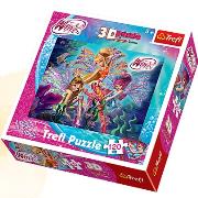 Okładka książki Puzzle 120 Syreny Winx 3D TREFL