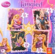 Okładka książki Puzzle 4w1 Zaplątani Roszpunka TREFL