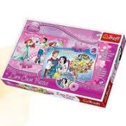 Okładka książki Puzzle 50 Lumi Color - Arielka i Kopciuszek TREFL