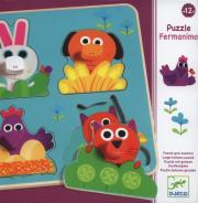 Opakowanie Puzzle drewniane z uchwytami - Zwierzęta z farmy