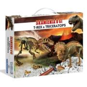 Okładka książki Skamienialosci trex I triceratops