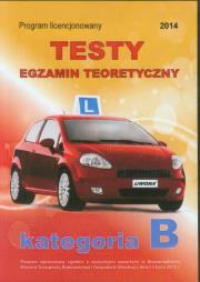 Okładka książki Testy kat. B  Egzamin teoretyczny DVD w. 2014