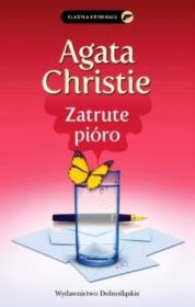 Zatrute pióro. Autor: Agatha Christie. Dadada.pl Okładka książki Zatrute pióro