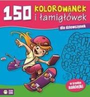 Okładka książki 150 kolorowanek dla dziewczynek