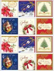 Opakowanie 24 tradycyjne karnety do prezentów świątecznych