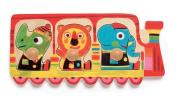 Opakowanie Drewniana układanka z uchwytami LOKOMOTYWA