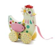 Opakowanie Drewniane zabawki do ciagania Kurka