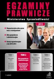 Okładka książki Egzaminy Prawnicze Ministerstwa Sprawiedliwości 2015 Tom 2
