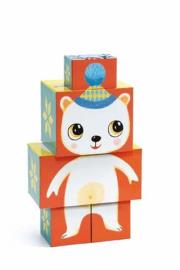 Klocki - Zwierzaki z lasu. Wydawca: Djeco. Dadada.pl Opakowanie Klocki - Zwierzaki z lasu