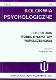 Opakowanie Kolokwia Psychologiczne nr 16 Psychologia wobec dylematów współczesności