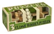 Okładka książki Komplet łamigłówek drewnianych Umysłowy krach 3 szt. nr. kat PPBW0495
