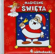 Magiczne Święta. 4 układanki. Autor: Urszula Kozłowskaq. Dadada.pl Okładka książki Magiczne Święta. 4 układanki