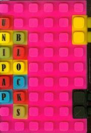 Okładka książki Notes silikonowy A6 Unipap Blocks w kratkę 100 kartek ciemno różowy