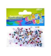 Opakowanie Ozdoba dekoracyjna kolorowe oczy z rzęsami 150szt