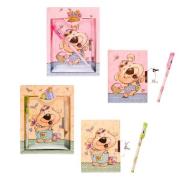 Opakowanie Pamiętnik zamykany Miś z długopisem