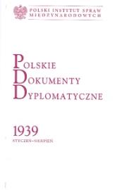 Polskie dokumenty dyplomatyczne 1939. Autor: Stanisław Żerko (red.). Dadada.pl Okładka książki Polskie dokumenty dyplomatyczne 1939