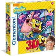 Opakowanie Puzzle 104 3D Vision Sponge Bob