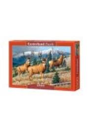 Okładka książki Puzzle 1500 Jelenie na polanie CASTOR