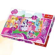 Okładka książki Puzzle 50 Lumi Color - Kucyki Pony TREFL