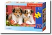Okładka książki Puzzle 70 - Szczenięta Collie CASTOR