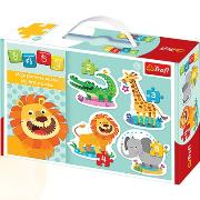 Okładka książki Puzzle Baby Classic - Na safari TREFL