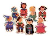 Opakowanie Puzzle drewniane magnetyczne Postacie