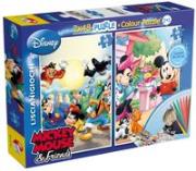 Opakowanie Puzzle dwustronne Myszka Miki 2 w 1 48