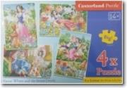 Okładka książki Puzzle x 4 - Królewna Śnieżka CASTOR