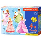 Okładka książki Puzzle x 4 - Pretty Princesses CASTOR