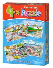 Okładka książki Puzzle x 4 - Transport and Travel CASTOR