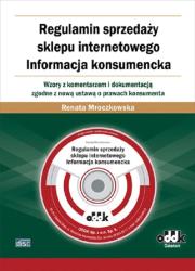 Okładka książki Regulamin sprzedaży sklepu internetowego. Informacja konsumencka. Wzory z komentarzem i dokumentacją
