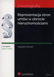 Okładka książki Reprezentacja stron umów w obrocie nieruchomościami