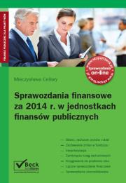 Okładka książki Sprawozdania finansowe za 2014 r. w jednostkach finansów publicznych.