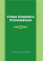 Studia Romanica Posnaniensia XXXIX/4. Wydawca: Wydawnictwo Naukowe UAM. Dadada.pl Opakowanie Studia Romanica Posnaniensia XXXIX/4
