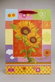 Okładka książki Torebka Ozdobna Płaska Duża Słoneczniki