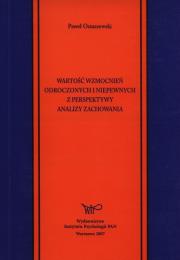 Okładka książki Wartość wzmocnień odroczonych i niepewnych z perspektywy analizy zachowania