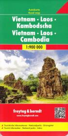 Opakowanie Wietnam Laos Kambodża mapa 1:900 000 Freytag & Berndt